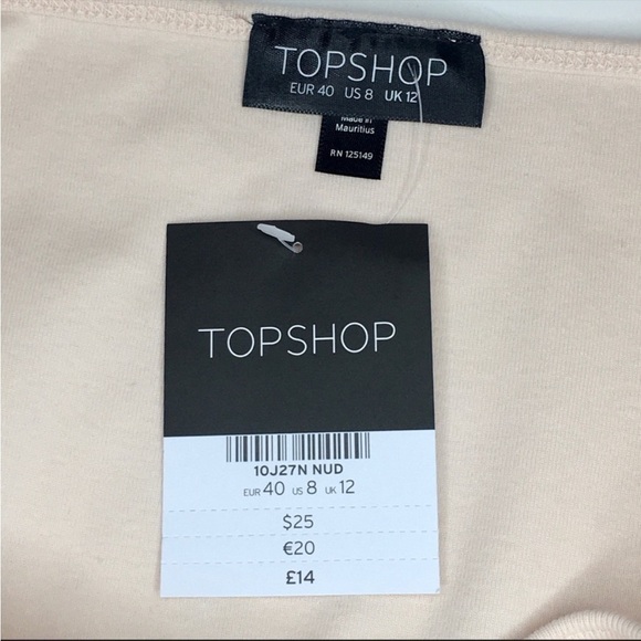 TOPSHOP Dress Nude Size 8 - Picture 7 of 9